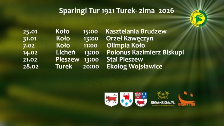 Plan sparingów- zima 2026