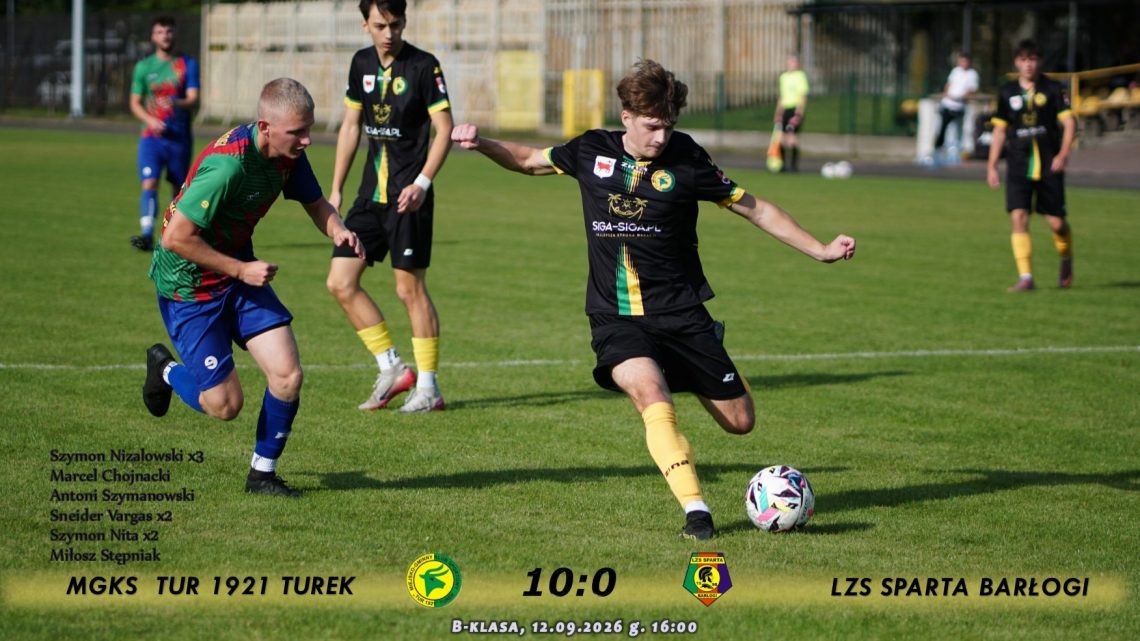 Tur 1921 II Turek- Sparta Barłogi 10:0, b-klasa