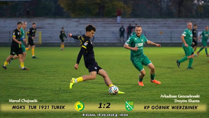 Tur 1921 Turek- Górnik Wierzbinek 1:2,  b-klasa